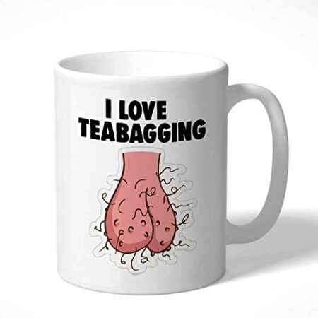 Cheeky Chops I Love Tea Bagging Mug Novelty Birthday Gift for Him Her Joke Humour CMUG01