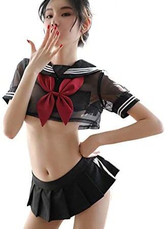Kadila Japanese Schoolgirl Lingerie Set Uniform Cosplay Costumes Lolita Anime Sailor Outfits Shirt with Pleated Skirt