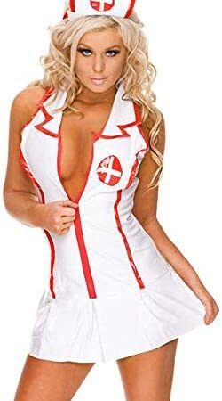 Kadila Sexy Nurse Lace Up Costume Doctor Roles Cosplay Women Lingerie Set with Headpiece
