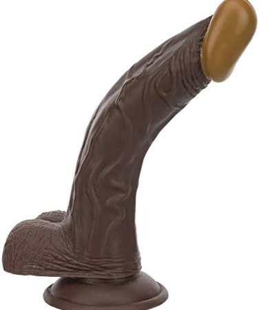NMC Curved Passion Realistic Dong with Suction Base, 7.5 Inch, Flesh Black