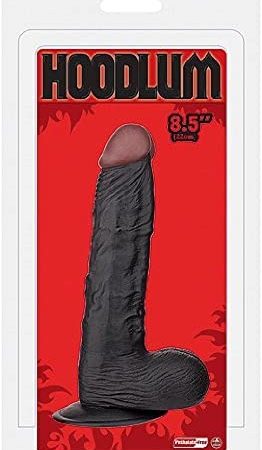 NMC Hoodlum Realistic Dong with Suction Base, 8.5 Inch, Flesh Black