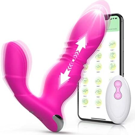 Vibrators Womens Sex Toys Sex Toys4women Wearable Thrusting Dildo G Spot Vibrator with App＆Remote Control 9 * 9 Thrusting Vibrations Clitoralal Stimulator Sex Toys4couples 18+ Adult