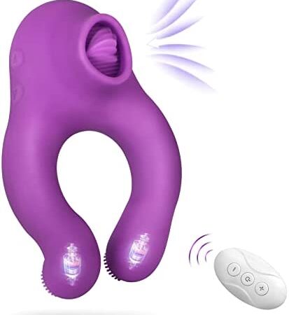 Sex Toys Vibrator Penis Rings with Clitoral Stimulator for Couples, Remote Control Clitoris and G-Spot Stimulator for Women Personnal Massager and Couple Sex