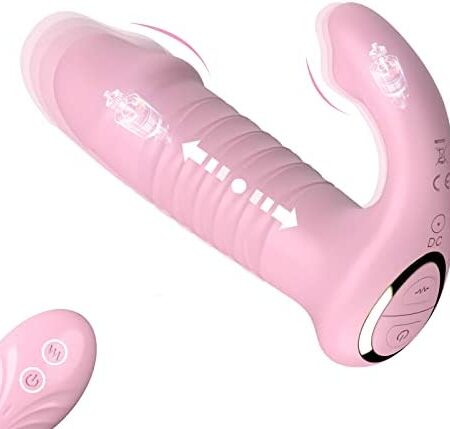 Thrusting Wearable Vibrator Sex Toys for Women, Butterfly Panty Vibrating Panties for G-Spot Clit Anal Vaginal Stimulation with 12 Frequencies Remote Control Adult Toy for Women & Couples