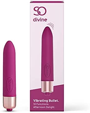 So Divine Afternoon Delight Powerful Bullet Vibrator 10 Functions, Length 90mm, Pink and Rose Gold, Batteries Included
