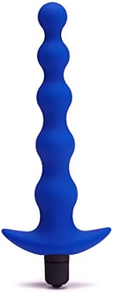 Ann Summers Silicone Vibrating Anal Beads, Battery Operated 4 Inch Anal Beads Adult Sex Toy - Blue