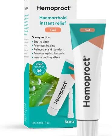 Hemoproct Tube with Applicator, Instant Relief from Haemorrhoids, Fissures, and Anal Discomforts, For Internal and External Use, 37 g Tube + Applicator