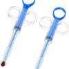 Nuanchu 2 Pieces Pet Pill Plunger Popper for Small Cats Dogs Pill Gun Dispenser Shooter Pet Piller Soft Tip Tablet Syringe Pusher Animal Medicine Feeder for Feeding Accessories (Blue)