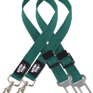 Pack of 2 | Adjustable Dog Safety Belt for Car-Dog Seat Belt for Car -Dog Car Harness | Pet Travel Accessories (Green)