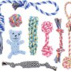 PLUTUS PET Dog Chew Toys for Aggressive Chewers, 8 pack Interactive Dog Rope Toys, Washable Cotton Tough Dog Toys, Teething Toys for Puppies Small and Medium Dogs