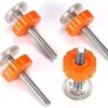 4 Packs Pressure Mounted Baby Gates Threaded Spindle Rods, Walk Thru Gates Accessory M10 x 10MM Screw Bolts Kit for Baby Gates Stair Gates Dog Gate Pet Gates