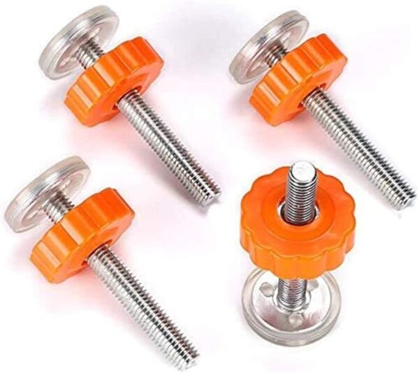 4 Packs Pressure Mounted Baby Gates Threaded Spindle Rods, Walk Thru Gates Accessory M10 x 10MM Screw Bolts Kit for Baby Gates Stair Gates Dog Gate Pet Gates