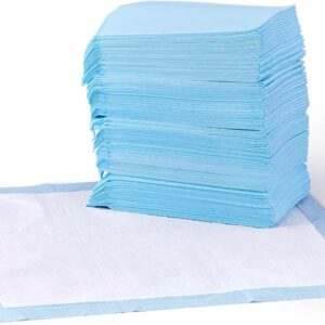 Amazon Basics Dog and Puppy Training Pads, Leakproof, 5-Layer Design with Quick-Dry Surface, Regular, Pack of 50, Blue