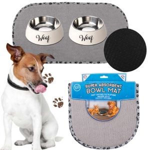 Dog bowl mat 