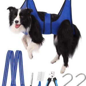 Kkiimatt Dog Grooming Hammock Pet Grooming Hammock Harness for X-Large Dogs, Dog Hammock for Grooming with Clipper/Trimmer, Dog Grooming Supplies Dog Grooming Sling for Nail Clipping/Trimming