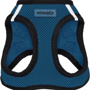 Voyager Step-in Air Dog Harness - All Weather Mesh Step in Vest Harness for Small and Medium Dogs by Best Pet Supplies - Harness (Blue/Black Trim), X-Large