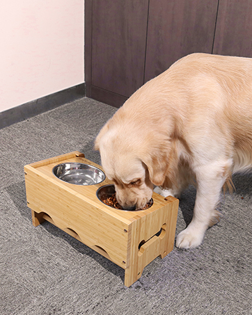 adjustable raised dog bowl