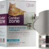 Comfort Zone Calming Pheromone Diffuser Starter Kit, for a Calm Single or Multi-Cat Home, Reduces Stress, Spraying, Scratching & Other Problematic Behaviours, 1 Diffuser & 1 Refill