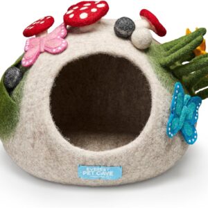 Cat Cave, Felted Cat Cave, Everest Mushroom Cave, 100% Wool, Handmade