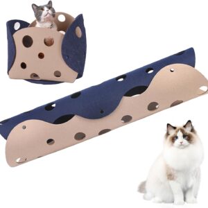 Ruiqas Cat Tunnels DIY Toy Durable Pet Play Tunnel Detachable Washable Felt Cat Litter Pet Toys Supplies