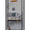 Cat screen Door Fits Door Size 140cm x 240cm, Heavy Duty Pet Screen Door, Prevent Dogs Cats from Running around, Pet Partition Mesh Door Screen, Double Zip