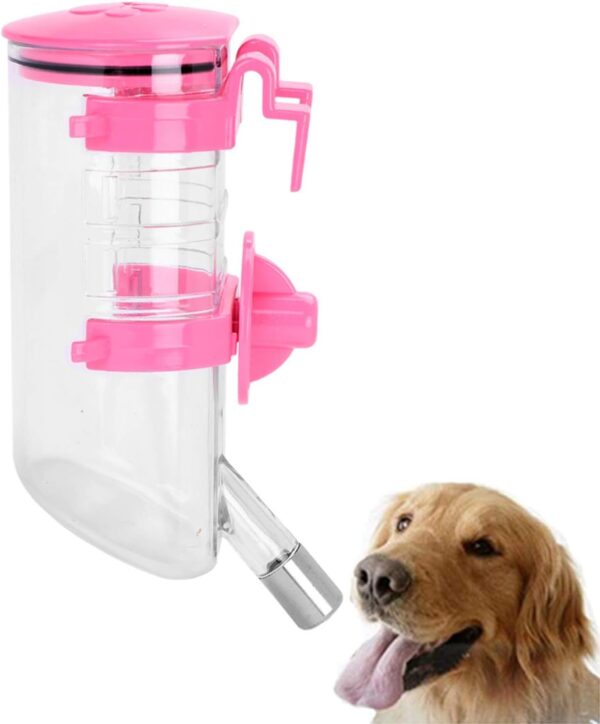 LONTG Dog Crate Water Bottle Hanging Pet Puppy Water Bottle Cat Water Drinking Fountains for Cage Portable Dog Water Dispenser with Automatically Feeding Water Pet Supplies for Dog Cat Puppy Rabbit