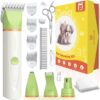 Unibono Dog Grooming Clipper Kit, Rechargeable Pet Clipper for Dogs & Cats, Strong but Quiet for Paws, Eyes, Ears, Face with Grooming Scissors Comb, Green