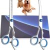 Dog Grooming Scissors, Cat Grooming Scissors, Pet Grooming Scissors with Safety Round Tip, Stainless Steel Dog Cat Grooming Shears (Blue Scissors Set)