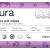 Pura Eco Pet Wipes for Dogs, Cats & Rabbits. 100 Percent Plastic Free, 100 Percent Biodegradable, Vegan. Great For Muddy Paws, Coats, Bottoms, Grooming & Cleaning 1 Pack of 90 Wipes