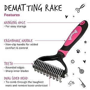 Dematting Rake Features