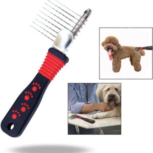 OFKPO Pet Dematting Comb,Detangling Matted or Knotted Undercoat Hair Grooming Accessories Tool for Dog,Cat