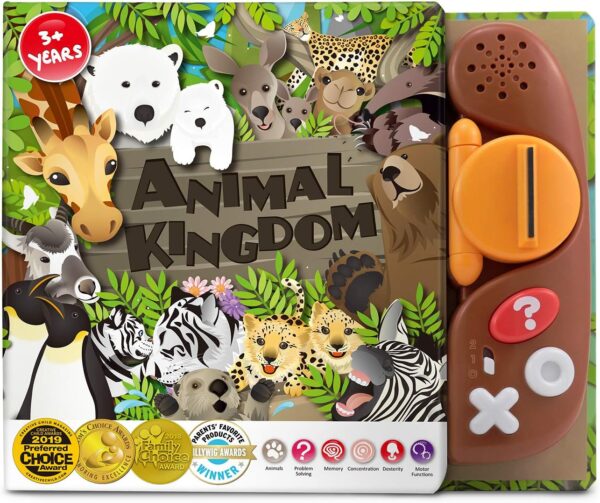 BEST LEARNING Book Reader Animal Kingdom - Educational Talking Sound Toy to Learn About Animals with Quiz Games for Kids Ages 3 to 8 Years Old