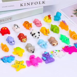 HOUT 24 PCS Mochi Squishy Toys - Party Bag Fillers for Kids - Animal Mini Squishies Kawaii Fidget Toy - Kids' Party Favours Soft Stress Toys - Class Gifts Classroom Prizes Easter Egg Fillers