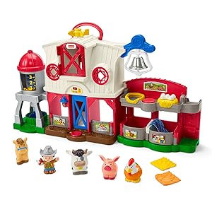 ​Fisher-Price Little People Caring for Animals Farm Playset with Smart Stages learning content