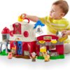 Fisher-Price Little People Caring for Animals Farm | Toddler Toys with Farm Animals, Lights and Sounds | Childs Farm Baby Toys | Farm Animal Toys for 1 Year Olds to 5 Year Olds | UK English, GLT78