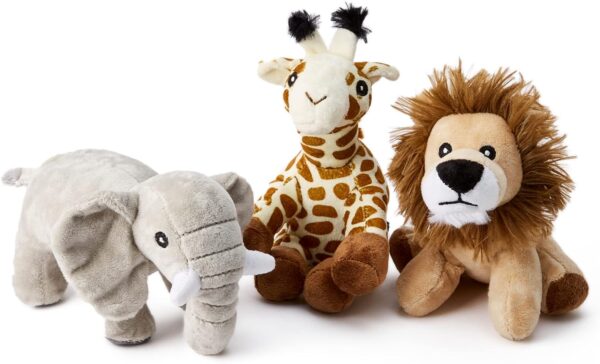 Zappi Co x3 Tripple Pack of Childrens Playful Soft Cuddly Plush Toy realistic life like (12-15CM/5-6 Inches) (Elephant + Giraffe +Lion)