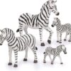Terra AN2825Z Family – Miniature Zebra Animal Toys for Kids 3-Years-Old and Up (4pc)