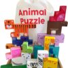 Bee Smart Wooden Stacking Balancing Animal Activity Toy | Wooden Box & Bag | Kids Activity Montessori Educational Colourful Gifts for Preschool & Toddlers Boys & Girls