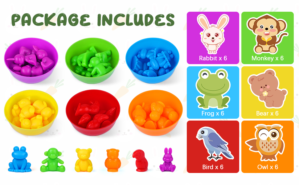 Montessori Toys 58 Pieces Counting Montessori Math Toys