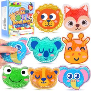 Water Beads Fidget Toy, 7 Pack Sensory Toys Set, Anxiety/Stress Relief Animal squishy for Kids and Adults with Special Needs, ADHD, and Autism, Squeeze Toy Gift for Children