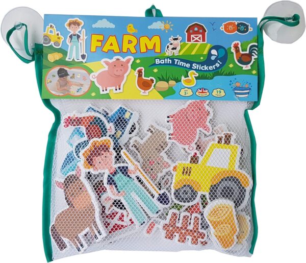 Buddy & Barney Bath Time Stickers Toy for Kids (Farm)