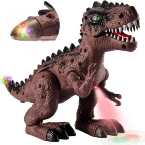 HYAKIDS T-Rex Toy, Electric Dinosaur Toys with Lights and Sounds, Walking Function, Realistic Tyrannosaurus Animal Figures for Kids 3 4 5 6 Years Old