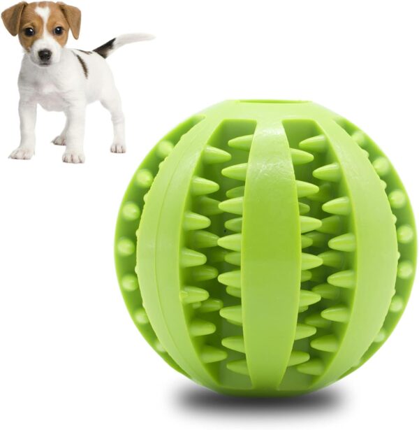 Starlight Baby Dog Toy Ball,Nontoxic Bite Resistant Toy Ball for Pet Dogs Puppy Cat,Dog Pet Food Treat Feeder Chew Tooth Cleaning Ball (Mint color)