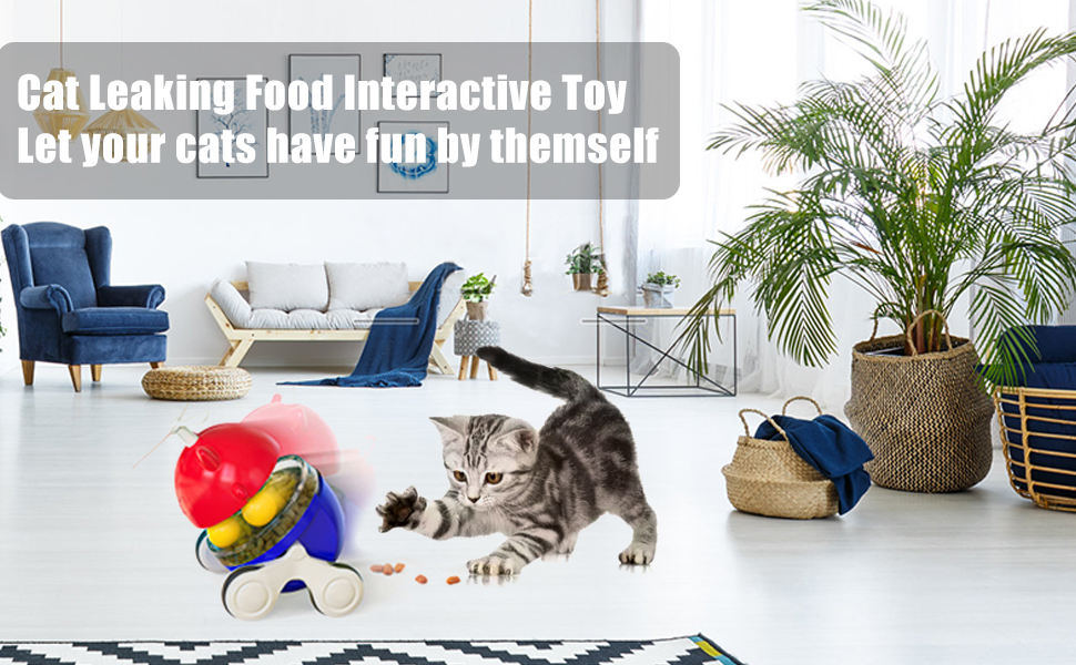 Pet Treat Ball Dog Cat Puppy IQ Interactive Food Release Ball