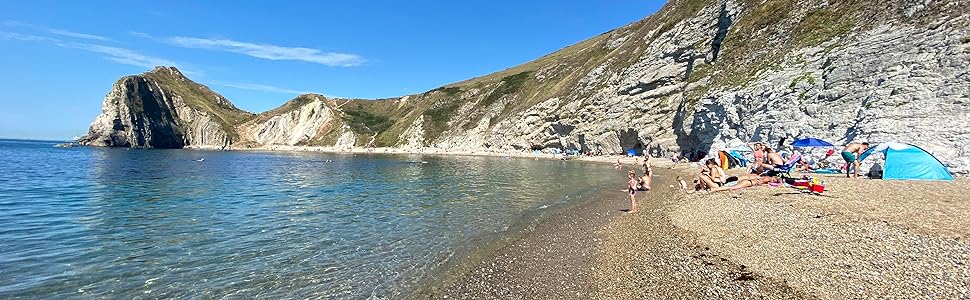 Clear sea waters around the UK south coast