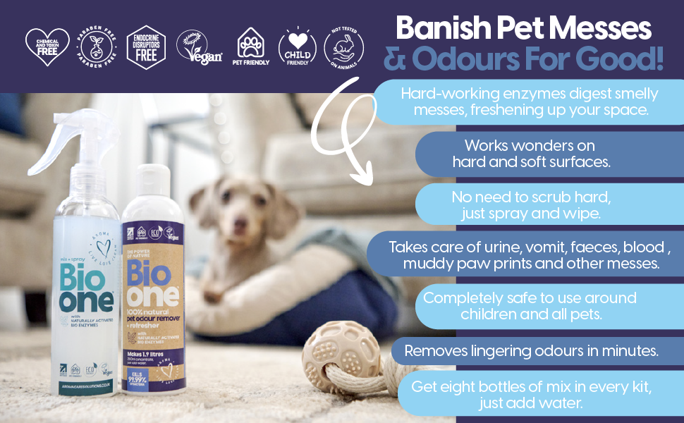 banish pet messes and odours for good hard and soft surfaces