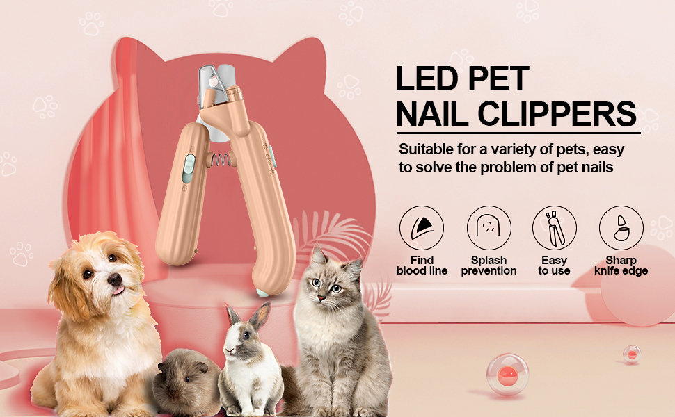 Nail Clippers for Dogs LED Light