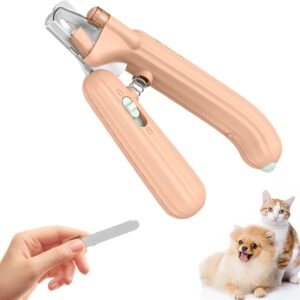 Dog Claw Clippers, Cat Nail Clippers with LED Light, Pet Claw Care Nail Clippersand Trimmers, Anti Cutting Blood Line, for Small Medium Dogs Cats Rabbits And Guinea Pigs Grooming Tool