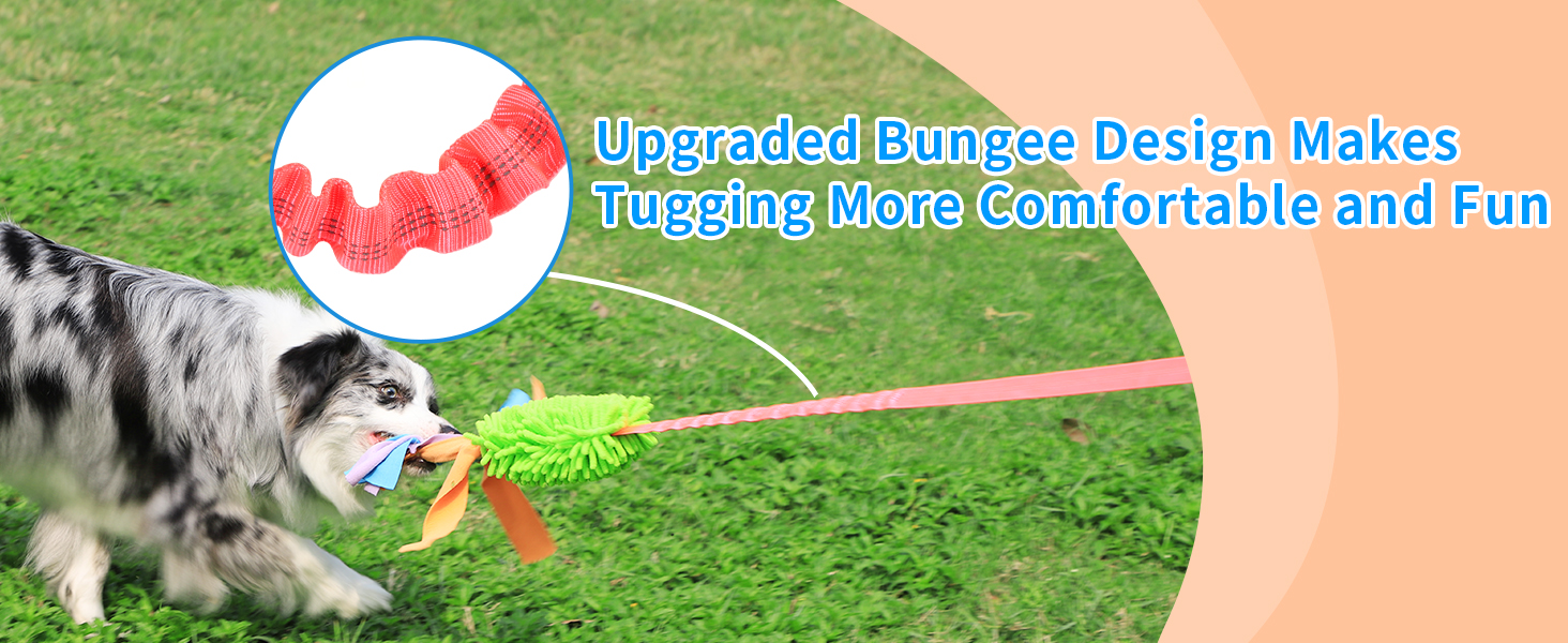 Bungee Tug of War Rope Toys with Squeaky Sound