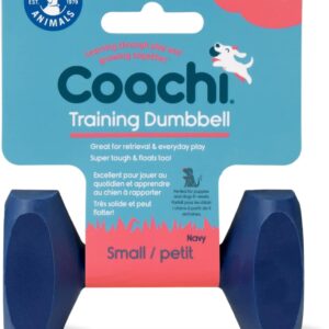 Coachi Training Dumbbell,Floats, Long Distance Throwing,Classic Retrieval Toy, Gundog and Puppy Training. Dog Accessory,Super Tough & Strong,Suitable for Small Dogs and Puppies,Navy